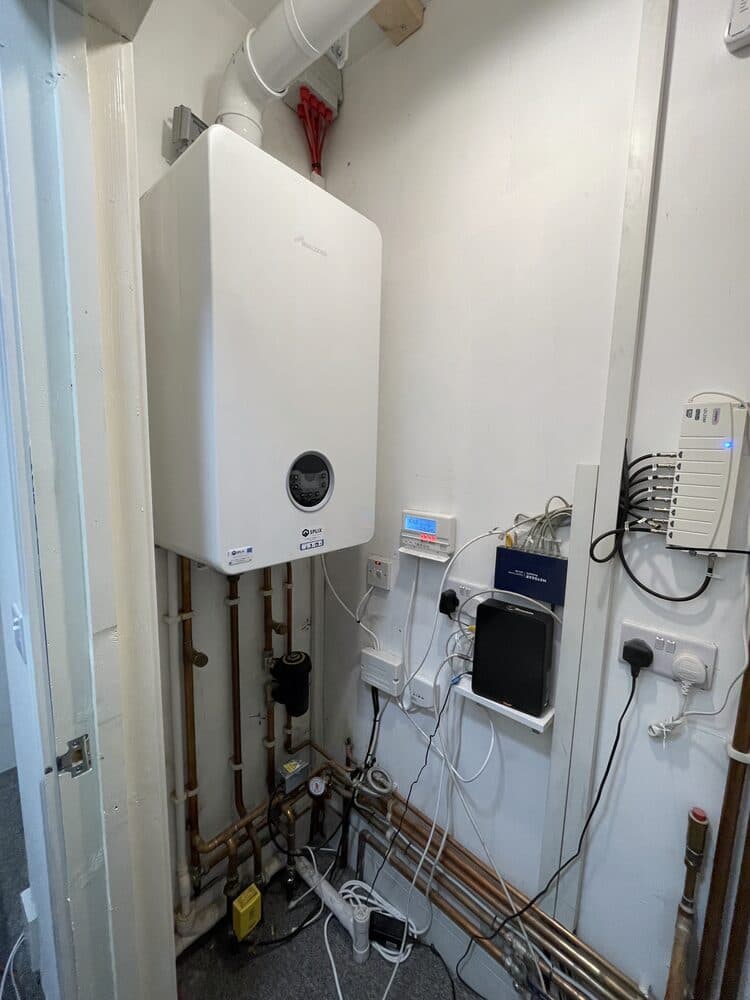 Boiler installed with a smart heating control panel