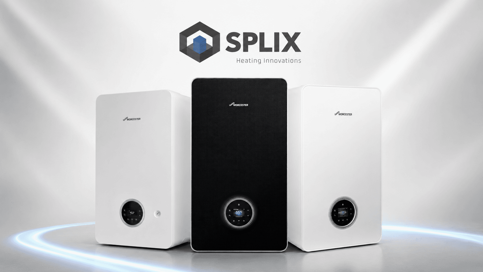 Worcester Bosch Greenstar boiler range with the Splix Heating Innovations logo